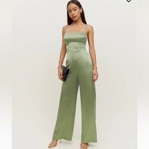 Reformation Sage Silk Jumpsuit, never worn with tags